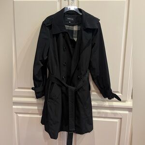 London Fog Women’s Classic Black Trench Coat